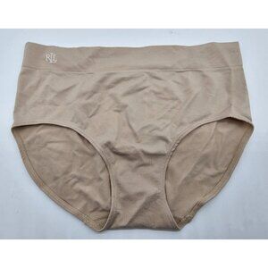 Lauren Ralph Lauren  Womens Brief Panty Small Beige Seamless Underwear Panties